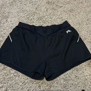 Black athletic shorts